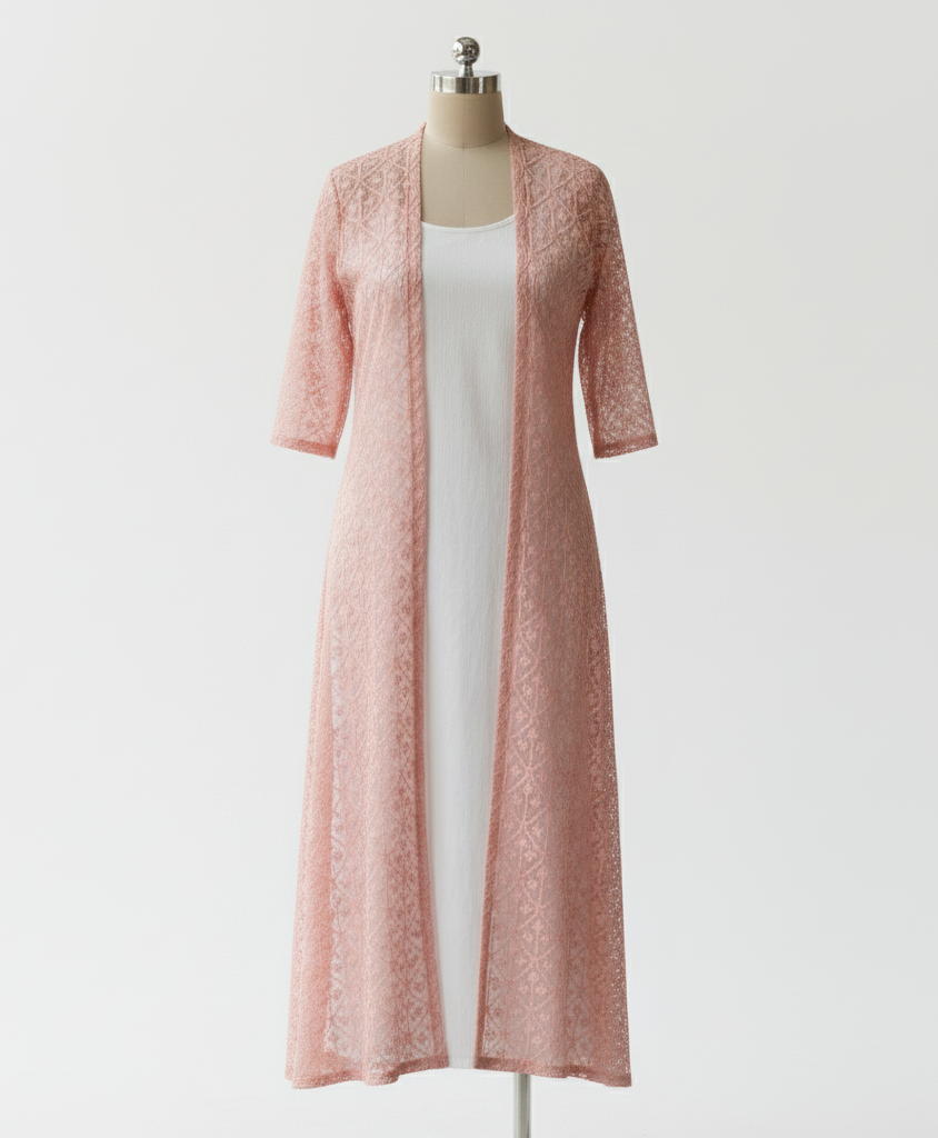 Chiffon Blush Shrug (3/4th Length)