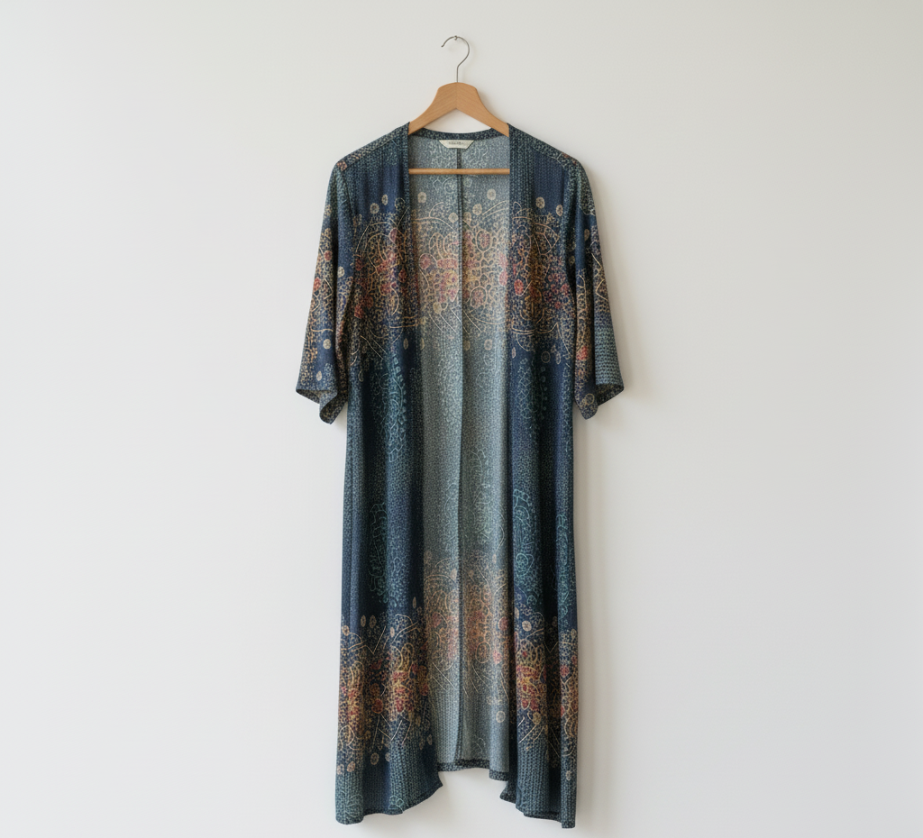 Blue Medina Shrug (3/4th Length)