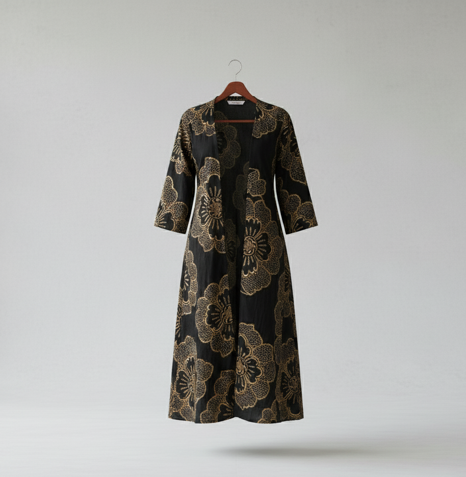 Onyx Flower Shrug (3/4th Length)