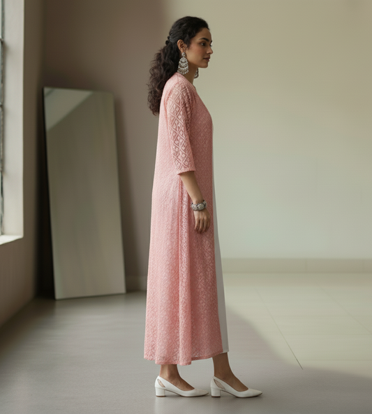 Chiffon Blush Shrug (3/4th Length)