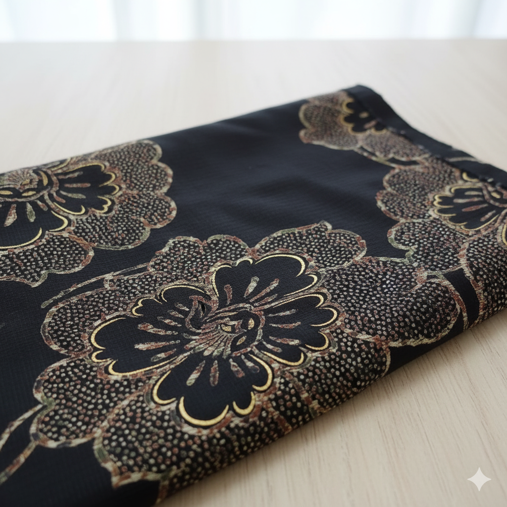 Onyx Flower Shrug (Knee Length)