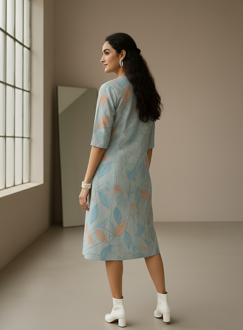 Sky Bloom Shrug (Knee Length)